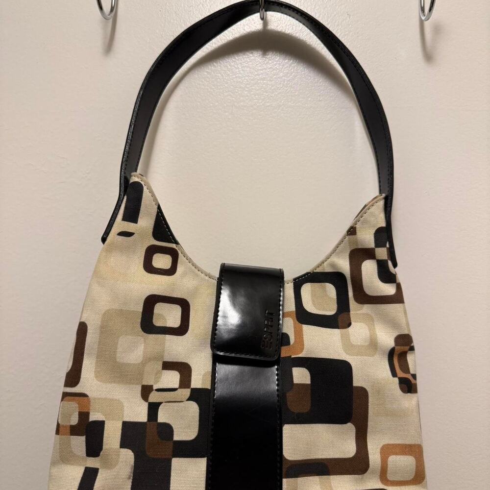 Esprit cream and black geometric Shoulder Bag